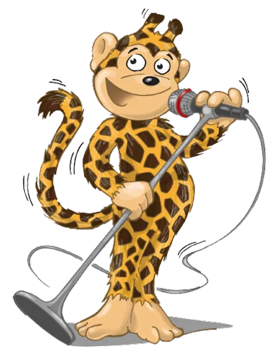 Giraffenaffe singt